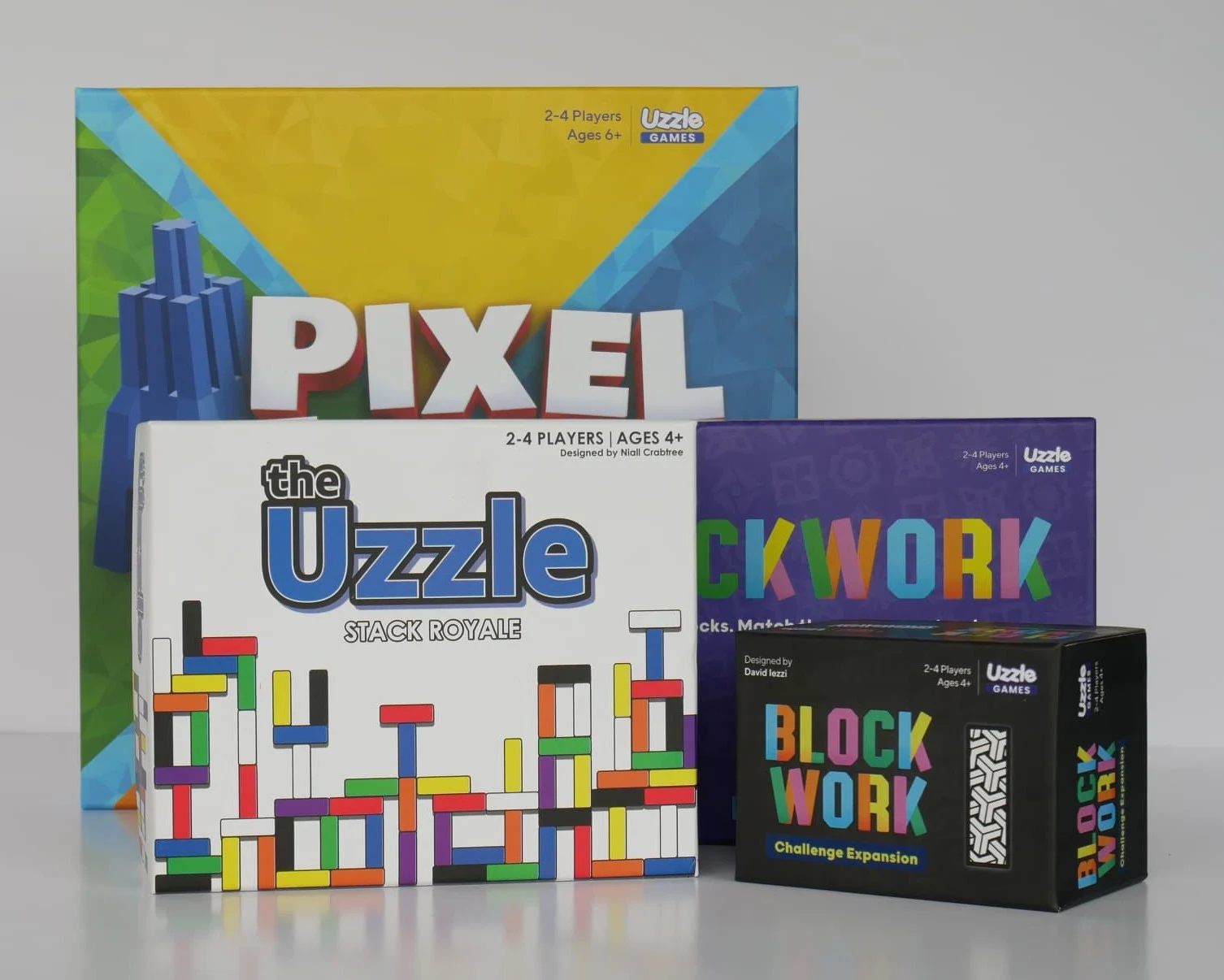 The Uzzle, Pixel, Blockwork board games
